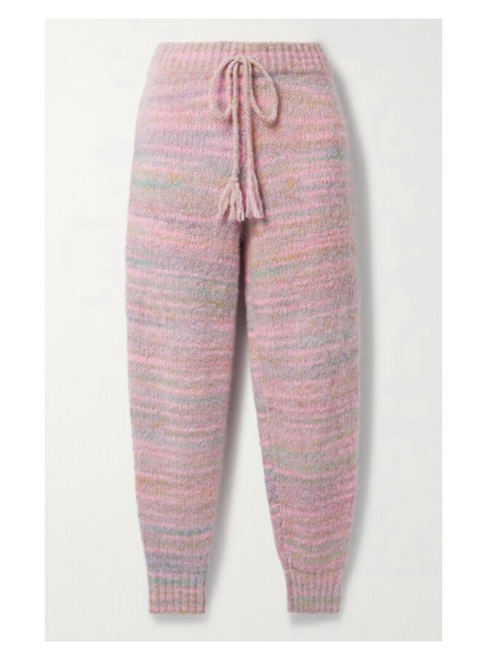 LoveShackFancy Pink Multicolor Knit Jogger Pants